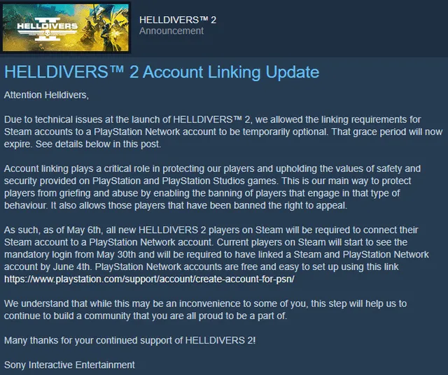 The Helldivers 2 PSN Controversy